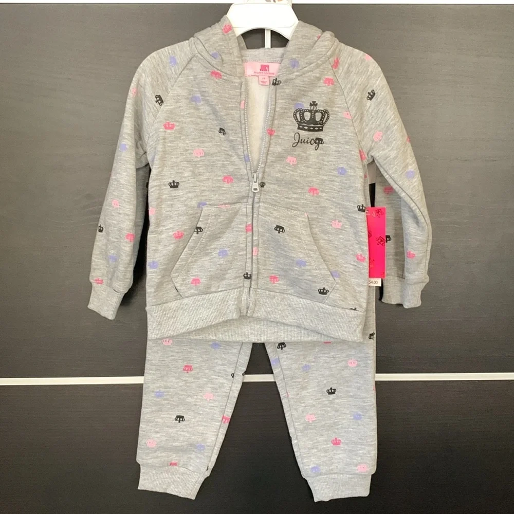 Juicy by Juicy Couture Baby Girls 2 Piece Pant Set 2T